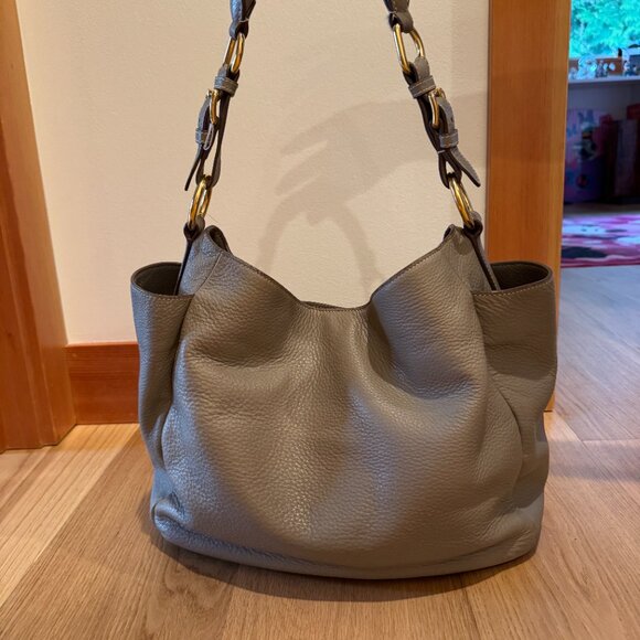 Authentic Prada Light tan shoulder bucket bag - Picture 3 of 16